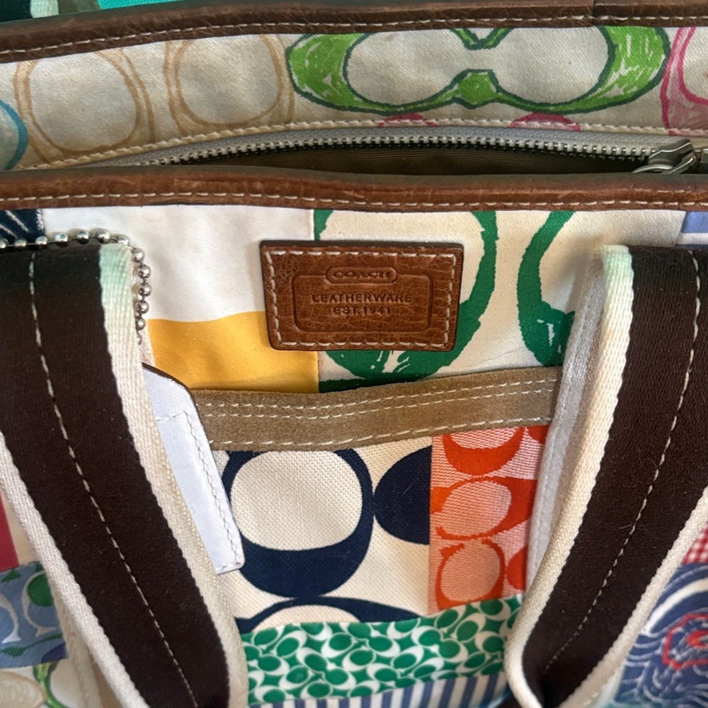 Coach Hampton Multicolor Patchwork Canvas Tote/St… - image 13